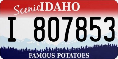 ID license plate I807853
