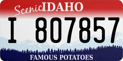 ID license plate I807857