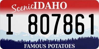 ID license plate I807861