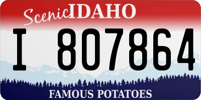 ID license plate I807864
