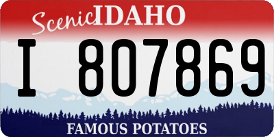 ID license plate I807869