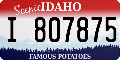 ID license plate I807875