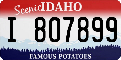 ID license plate I807899