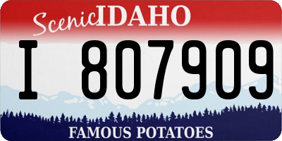 ID license plate I807909