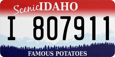 ID license plate I807911