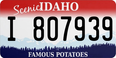 ID license plate I807939