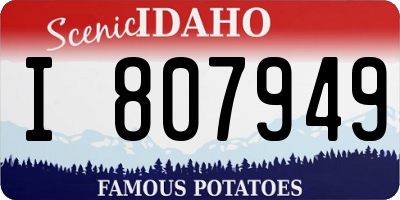 ID license plate I807949