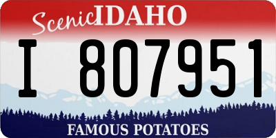 ID license plate I807951