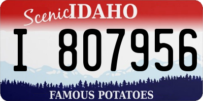 ID license plate I807956