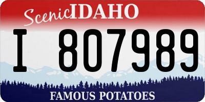 ID license plate I807989
