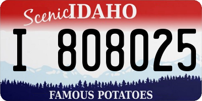 ID license plate I808025