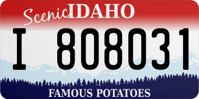 ID license plate I808031
