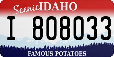 ID license plate I808033
