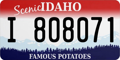 ID license plate I808071