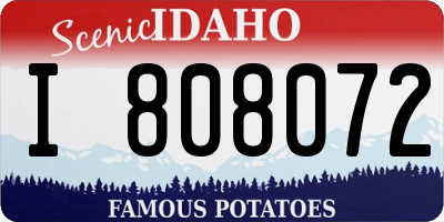 ID license plate I808072