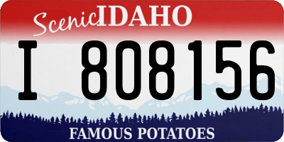 ID license plate I808156