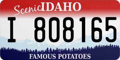 ID license plate I808165