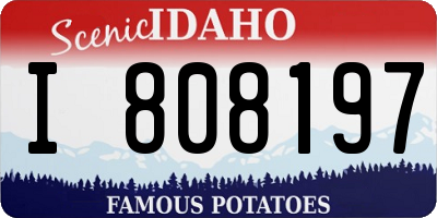 ID license plate I808197