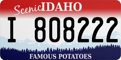 ID license plate I808222