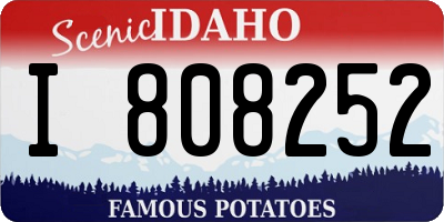 ID license plate I808252