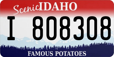 ID license plate I808308