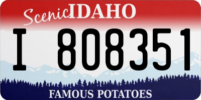 ID license plate I808351