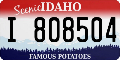ID license plate I808504