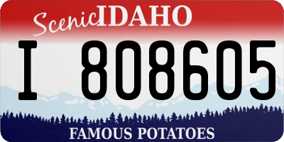 ID license plate I808605