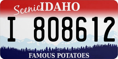 ID license plate I808612