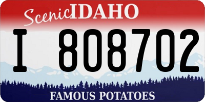 ID license plate I808702