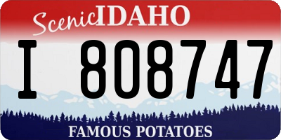 ID license plate I808747