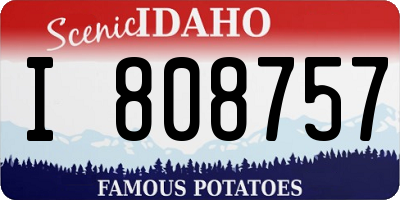 ID license plate I808757