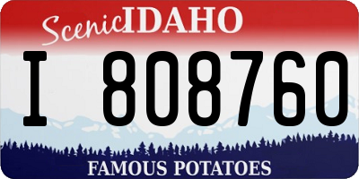 ID license plate I808760