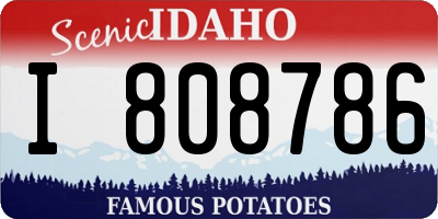 ID license plate I808786