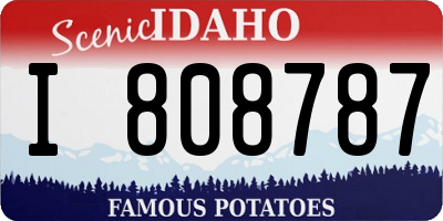 ID license plate I808787