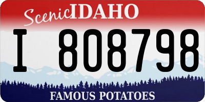 ID license plate I808798