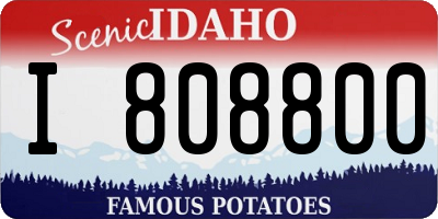 ID license plate I808800