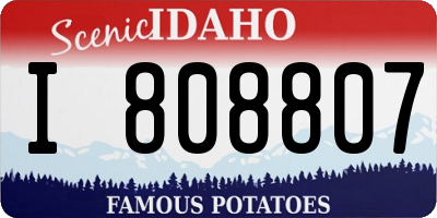 ID license plate I808807