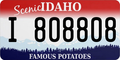 ID license plate I808808