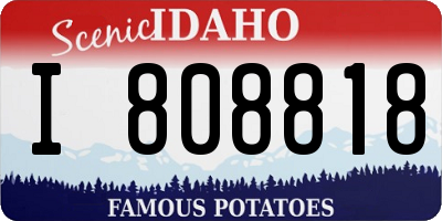 ID license plate I808818