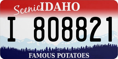 ID license plate I808821
