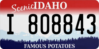 ID license plate I808843