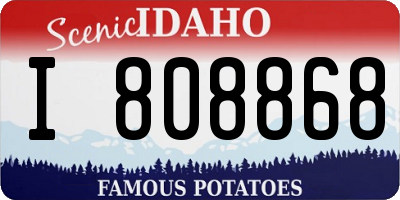 ID license plate I808868