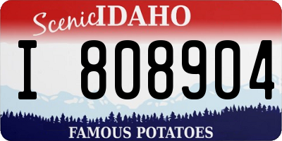 ID license plate I808904