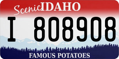 ID license plate I808908