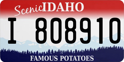 ID license plate I808910