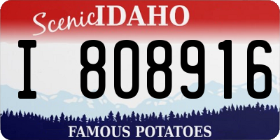 ID license plate I808916