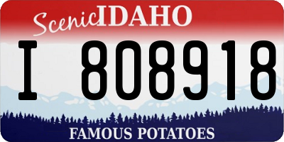 ID license plate I808918