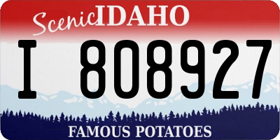 ID license plate I808927