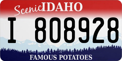 ID license plate I808928